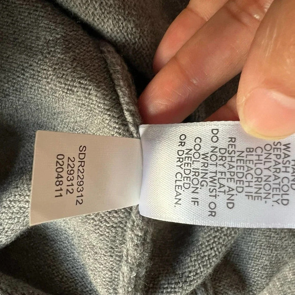 J. Jill Size XS Petite Dark Gray Mock Neck Knit Sweater Dress NEW! - Picture 5 of 5